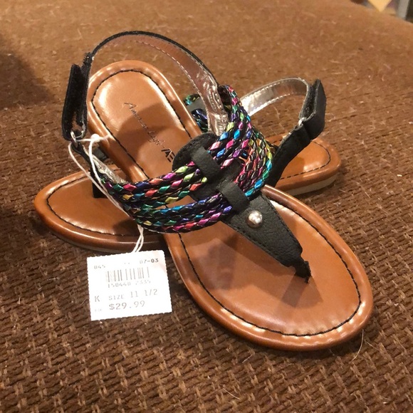 American Eagle By Payless Other - American Eagle Payless Rainbow Sandals Sz 11.5